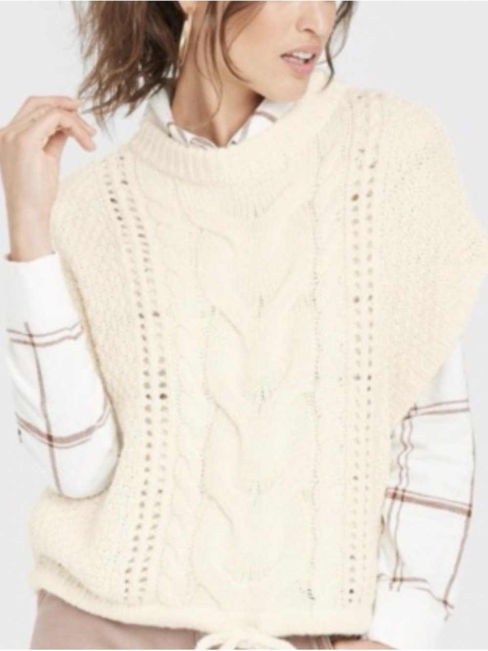 Universal Thread cable-knit sweater vest S